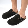 thumbnail image 6 of Ecetana Suede Clogs for Men Leather Mules Soft Potato Shoes Slip On Sandals with Arch Support & Adjustable Buckle, 6 of 6