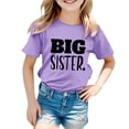 thumbnail image 4 of Toddler T Shirts Big Sister Letter Prints T Shirt for Kids Toddler Girls Casual Birthday Short Sleeve Shirts Girls T Shirts Light Purple 8 Years-9 Years, 4 of 4