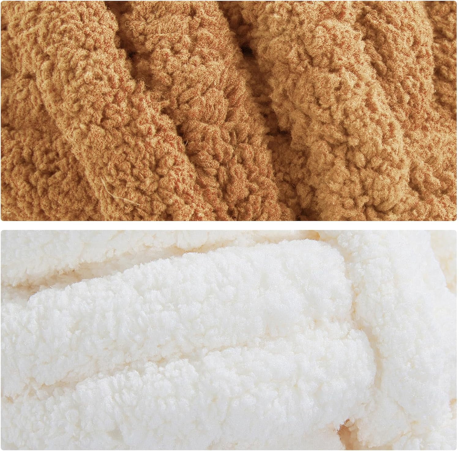 Assorted Chunky Yarn for Crocheting 8 Pack, Fluffy Jumbo Chenille Yarn, Soft Plush Yarn Bulky, Giant Thick Fuzzy Yarn for Hand or Arm Knitting (27 yds,8 oz Each Skein)
