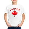 thumbnail image 3 of WhouRiu Toddler Boys' Tshirts Letter Prints Canada Day Short Sleeve T Shirt Children Casual Basic Shirts White,Sizes 3-4, 3 of 3