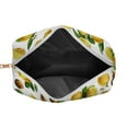 thumbnail image 4 of WIRESTER Rectangle Leather Cosmetic Bag, Makeup Bag for Women - Lemon Leaf Walnuts, 4 of 7