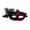 Red, variant on Halloween Lace Butterfly Side-Mask, Sequin-Trimmed Half-Face Masquerade Prop with Elastic Band (1 PC Mask) Black One Size