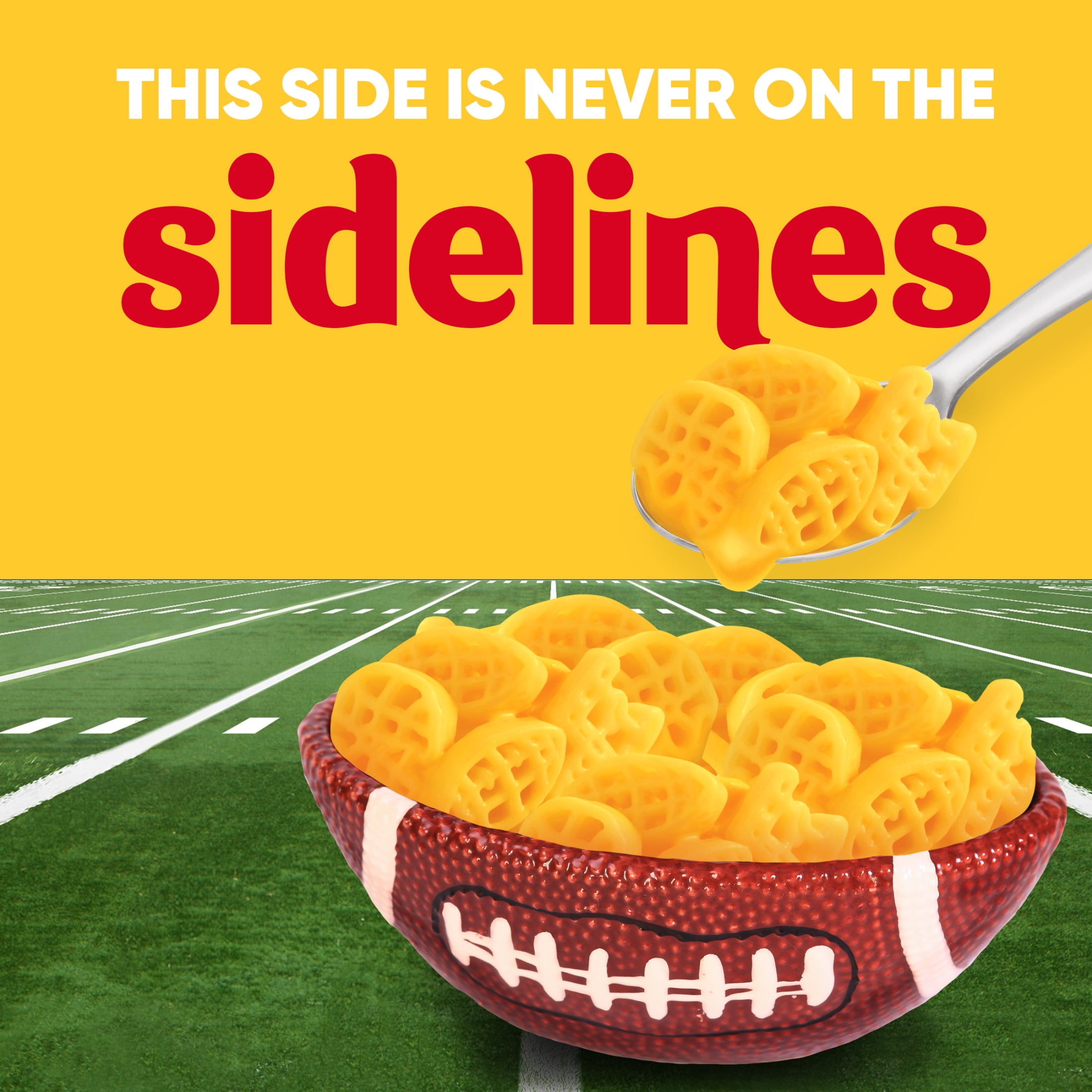 (2 pack) Velveeta Football Shapes and Cheese Mac and Cheese, 1 Box, for Easy Dinner or Dinner Sides, Made with Real Cheese, 10 oz