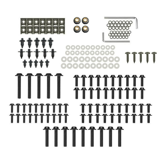 Kit completo de tornillos para carenado de motocicleta, Kit de carrocería, 194 Uds., Kit de sujetadores