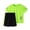 00#Green796, variant on Boys Reflective Athletic Outfits Mesh Short Sleeve T-Shirt Shorts Set, Sizes 5-14