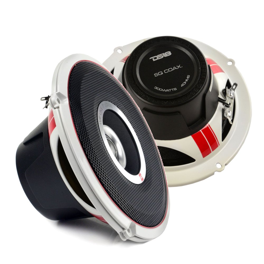 DS18 6.5" Coaxial Speaker Set 180 Watts Max Power Full Range 4 Ohm 2