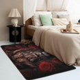 thumbnail image 3 of Lion Rug for Living Room - 5x7 Rug - Lion Rug - Red Rose Lion Area Rug - Wild Animal Rugs - Lion Head Wildlife Carpet, 3 of 7