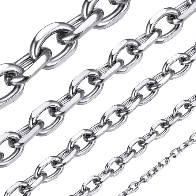 Cadena tipo cable ChainsHouse, 3 mm, 66 cm, acero inoxidable