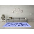 thumbnail image 3 of Ahgly Company Indoor Round Abstract Blue Modern Area Rugs, 5' Round, 3 of 4