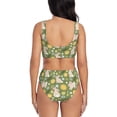 thumbnail image 3 of Kdxio Happy Easter Print Women's 2 Piece High Waisted Wrap Spaghetti Strap Summer Swimsuit Bikini Set-, 3 of 7
