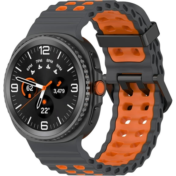 MYKOMI Sport Bands for Samsung Galaxy Watch 8 Band 40mm 44mm/8 Classic 46 mm Women/Men,Breathable Silicone One Click No Gap Strap for Samsung Galaxy Watch 8 Classic Band 46mm/8 44 mm 40 mm