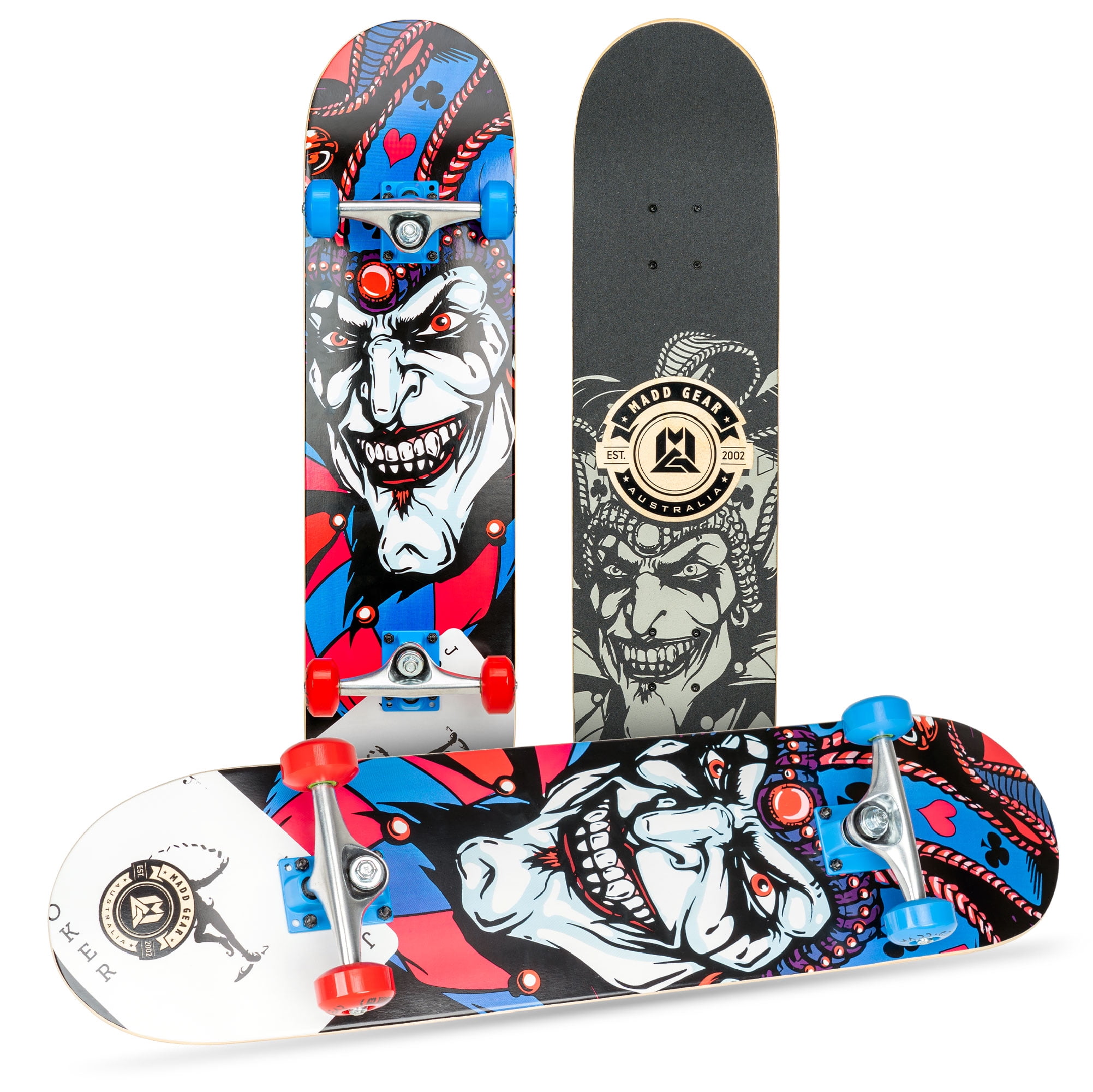 Yocaher Graphic Ace Grey Complete Skateboard