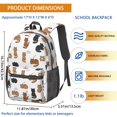 thumbnail image 3 of Multicolor Cat White Pattern 17" Waterproof Oxford School Backpacks for Teens, S-Shape Padded Straps, for School, Travel, Hiking, Camping, 3 of 5
