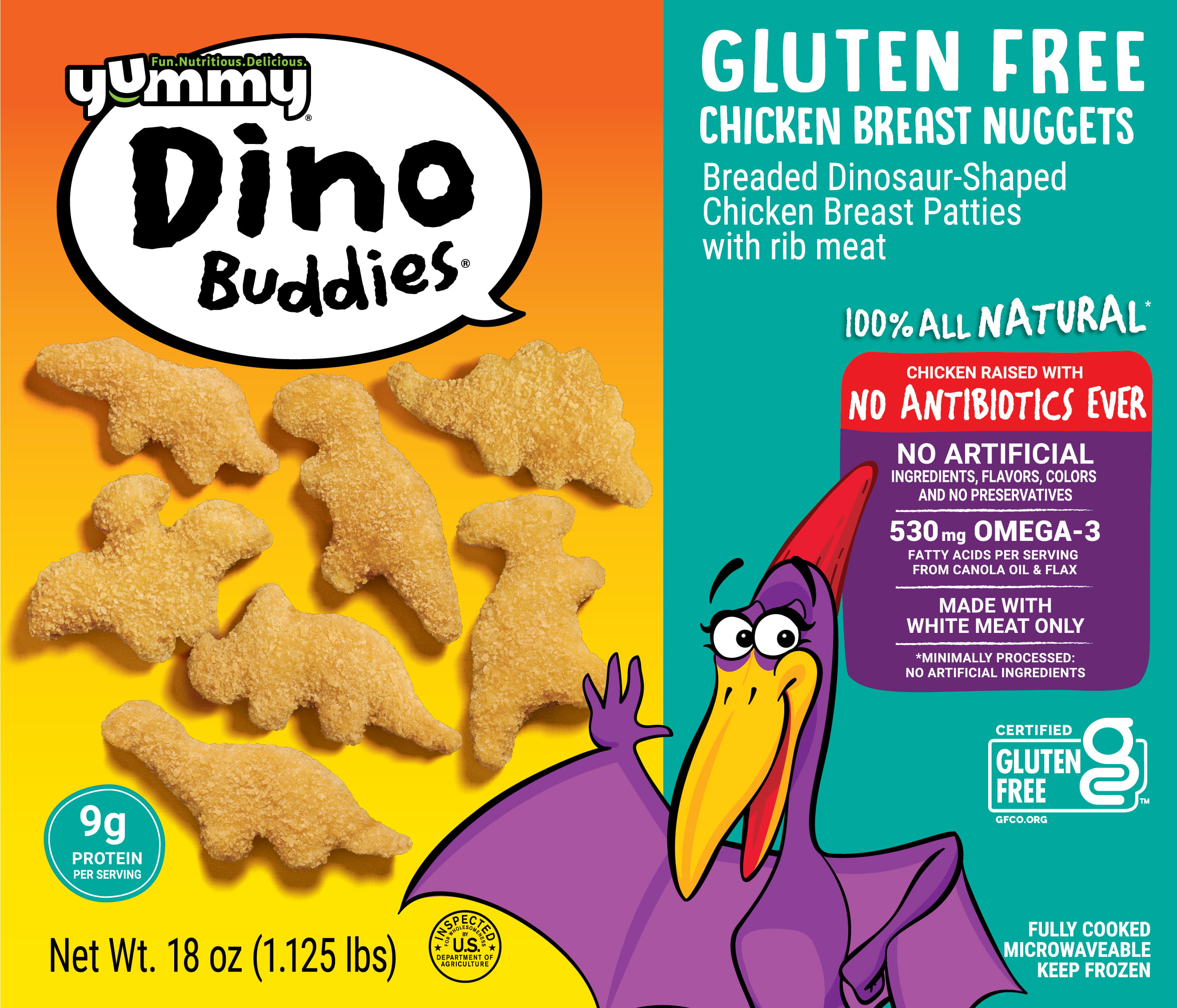 Yummy Dino Buddies Gluten Free Chicken Breast Nuggets 