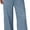Earth Blue, variant on Wide Leg Pants for Women Flowy Palazzo Drawstring Elastic Waist Trousers with Pockets Summer Beach Vacation Clothes, Earth Blue