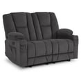 thumbnail image 3 of MCombo Power Loveseat Recliner w/ Massage USB Port for Living Room Gray Fabric 6025, 3 of 9