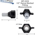 thumbnail image 4 of Raccord de Plomberie RV 1/2” Pivotant vers Adaptateur Droit Wingnut 1/2” (Lot de 2), 4 of 7
