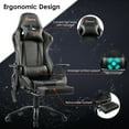 thumbnail image 6 of Goplus Massage Gaming Chair Adjustable Reclining Racing Chair w/Headrest&Footrest Gray, 6 of 12
