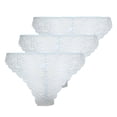 thumbnail image 2 of ONLY Braguitas brasileñas para mujer, paquete de 3 - ONLCHLOE LACE BRAZIL, encaje Azul claro S (Small), 2 of 3