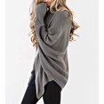 thumbnail image 4 of Women's Open Front Cardigan Loose Draped Batwing Sleeve Knit Sweater, 4 of 4