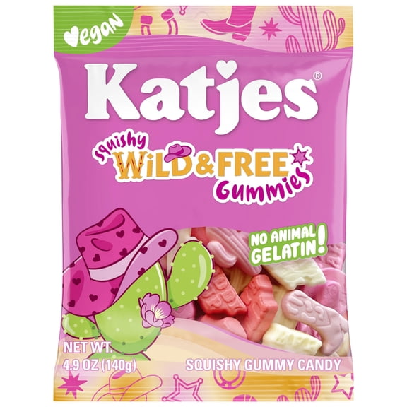Katjes Wild & Free Foam Vegan Gummy Candy, Gelatin Free, 4.9 oz