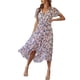 thumbnail image 2 of Txlixc Vestido sin mangas para mujer con cinturón ajustable, ropa dividida floral Txlixc  Moda, 2 of 9