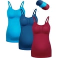 thumbnail image 7 of HOFISH Women's Breast Feeding Tops,Maternity Nursing Cami with Build in Shelf Bra 3Pack Black X-Large, 7 of 7