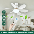 thumbnail image 2 of Lámpara De Ventilador Led 48W E26 20.5'' Ventiladores De Techo Cantidad De Aspas 6 Estructura Xtellar Blanco, 2 of 3