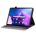 thumbnail image 2 of SaniMore Case for Lenovo Tab M10 Plus 3rd Gen 10.6 inch 2022 TB-125F/128F, Anti-slip Grooves Kickstand [Pencil Holder Card Slots] Embossed Rose PU Leather Shockproof Wallet Shell, Purple, 2 of 8