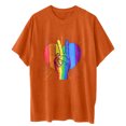 thumbnail image 7 of Midsumdr Pride Shirt Best Gift for Your Lover,Fashion Womens Heart Shape Rainbow Print Short Sleeves T-Shirt LGBT Equality Tees Summer Valentine's Day Casual Short Sleeve Tops, 7 of 7