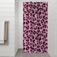 thumbnail image 2 of Pink and Black Of Leopard Print Shower Curtain 36"x72" ,Bathroom Decorative Shower Curtains Set with 12 Hooks,Modern Waterproof Washable Shower Curtain, 2 of 6
