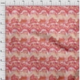 thumbnail image 4 of oneOone Cotton Silk Red Fabric Abstract Sewing Material Print Fabric By The Yard 42 Inch Wide, 4 of 5
