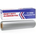 thumbnail image 2 of Heavy Duty Aluminum Foil Wrap Commercial Grade 1000ft Foil Wrap for Food Service Industry - Strong Silver foil, 12 inches by 1000 Feet (2-Boxes), 2 of 6