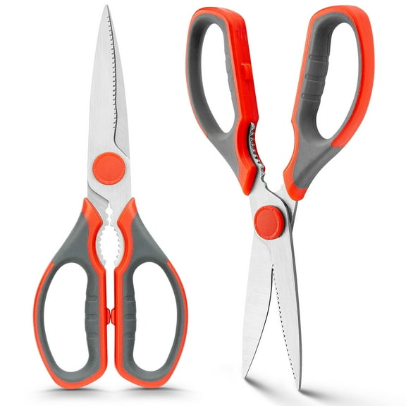 WELLSTAR Kitchen Scissors 2-Piece Set Stainless Steel Heavy Duty Food Shears