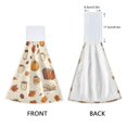 thumbnail image 3 of Yayeee Kitchen Hanging Hand Towels Set of 2 with Loop Bathroom Absorbent Tie Towel, Fall Beige Pumpkin, 3 of 7