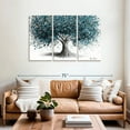 thumbnail image 2 of Elephant Stock Glowing Night Tree Wall Art - Horizontal Multi Panel Canvas - Lobby Wall Decor - Floral And Botanical Multi Panel - White And Gray Decor By Ashvin Harrison - 57" x 36", 2 of 4