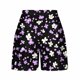 thumbnail image 3 of Pantalones Cortos Sueltos para Mujeres de Verano Impreso Encaje Hasta Bolsillo Elástico Pantalones Cortos Casuales Poliéster, Moda Pantalones Cortos de Verano para Uso Diario Y de Ocio, 3 of 8