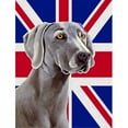thumbnail image 1 of Weimaraner avec Drapeau Britannique Union Jack Taille Jardin, 1 of 1