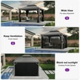 thumbnail image 3 of Purple Leaf 10' x 12' Outdoor Hardtop Gazebo with Double Roof Metal Gazebo,Light Gray, 3 of 14