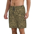 thumbnail image 2 of Kdxio Leopard1 Pattern Mens Casual Shorts - Drawstring Summer Beach Sports Shorts for Men, 2 of 9