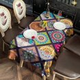 thumbnail image 4 of Boho Bohemia Flower Rectangle Tablecloth 60"x120",Waterproof Polyester Rectangle Table Cloth, Wipeable Spillproof Polyester Tablecloth for Dining, Camping, Indoor and Outdoor, 4 of 6