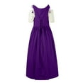 thumbnail image 3 of Womens Halloween Costumes 2024 Cosplay Gothic Dresses Women's Solid Color Dress Waist Square Collar Two-piece Cos Dress, 3 of 4