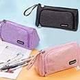 thumbnail image 6 of Mokani Large Capacity Pencil Case, Canvas, Gray, 6 of 7