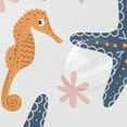 thumbnail image 4 of FREEAMG Seahorse Starfish Shower Curtain with Hooks, Waterproof Washable Fabric Shower Curtain for Bathroom Bathtub Decor, 60"x 72", 4 of 6