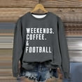 thumbnail image 4 of Women's Autumn Winter Rugby Print Round Neck Long Sleeve Casual Athletic Pullover Sweatshirt Top, 4 of 5