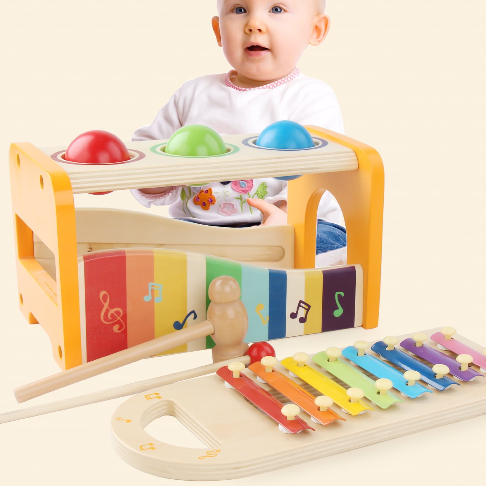 Kids Baby Toys 8 Notes Musical Xylophone Piano Wooden Instrument For 
