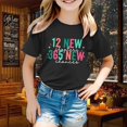 thumbnail image 2 of FAOWME T-Shirts For Teen Kids Girls Child Short Sleeve City Name Prints Tshirts Girls Tops Black 3-4 Years, 2 of 4