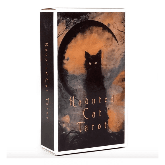 Tarot Haunted Cat | 78 Cartas con Simbolismo Surrealista y Magia de los Gatos + Manual Digital | Lectura Intuitiva para Principiantes y Expertos | Tamaño 10.5 x 6.5 cm