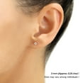 thumbnail image 6 of Tilo Jewelry 14K White Gold .15 Carat Solitaire Round Diamond Stud Post Earrings with Secure Screw-backs | 2.7mm | Lab Grown Diamond Earrings | Women, Men, Unisex, 6 of 13