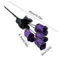 thumbnail image 3 of Uxgjfwu Artificial Black Rose Bouquet 5 Stems Silk Flowers Halloween Home Wedding Party Table Centerpiece Decoration, 3 of 6